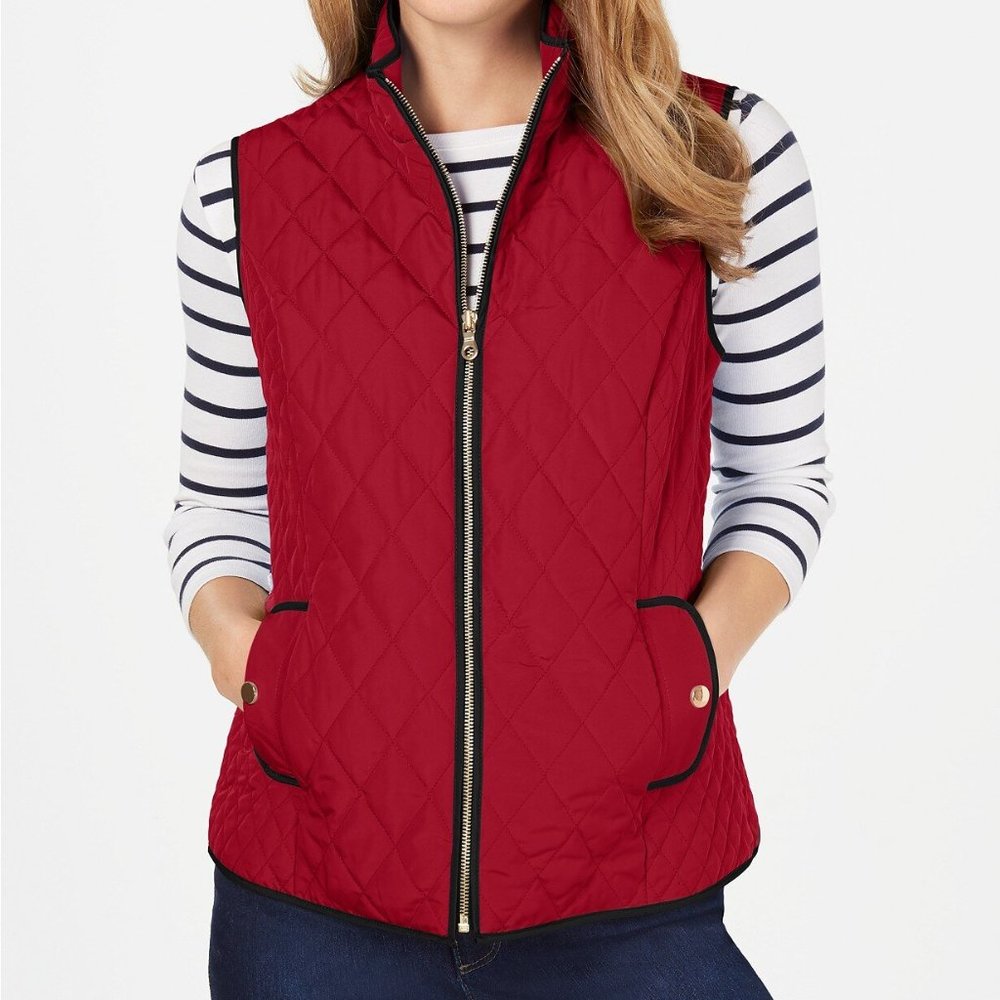 Charter Club Quilted Vest Petite M